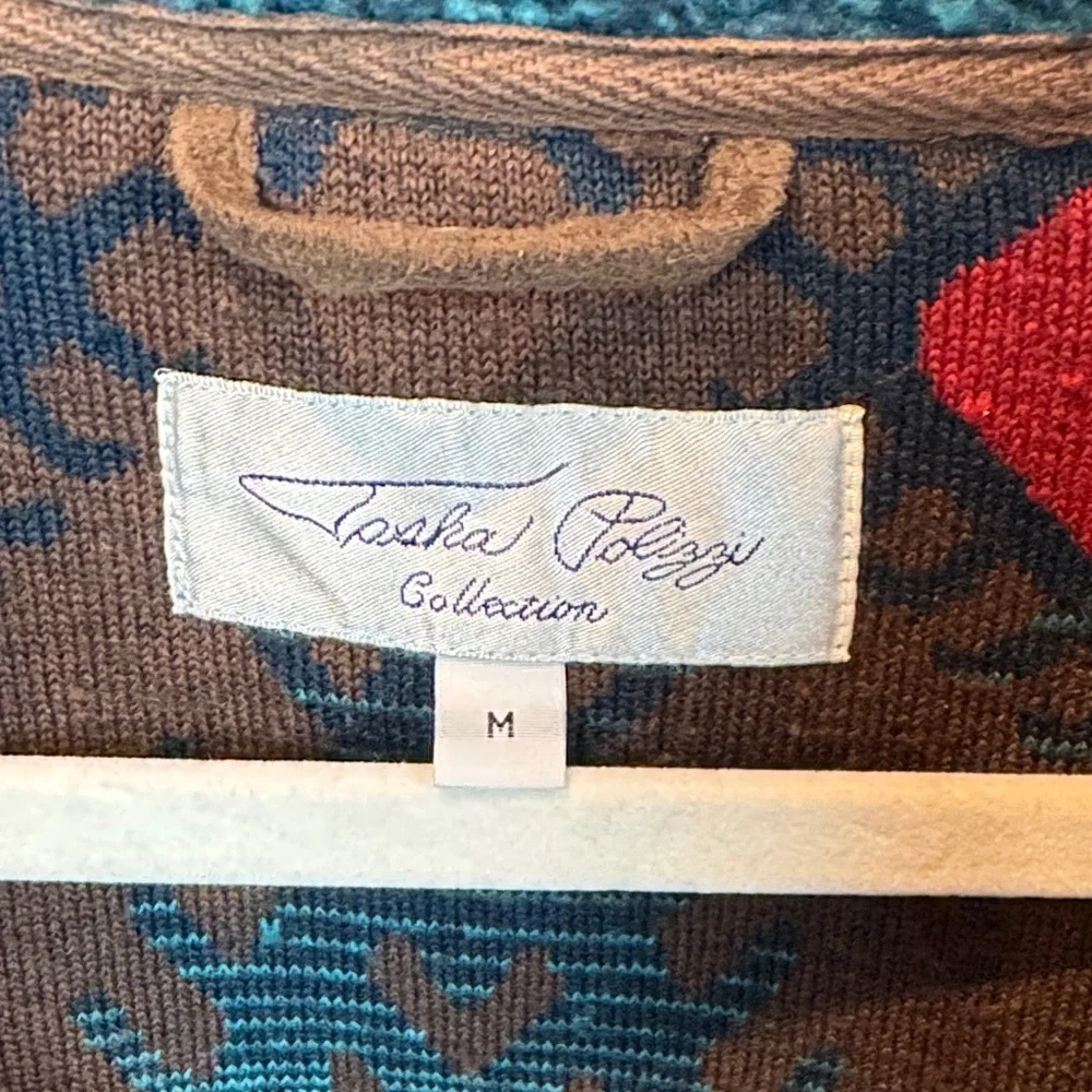 Tasha Polizzi Brown and Teal 3/4 Zip Up Jacket - Picture 5 of 10